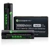 18650 Button-Top Batteries 3000mAh Lithium-ion, with PCB  [2-Pack]