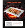 Stainless Steel Griddle, 23x16 inch Universal Flat Top Rectangular Plate, Gas Grill Griddle for BBQ Grill, Teppanyaki