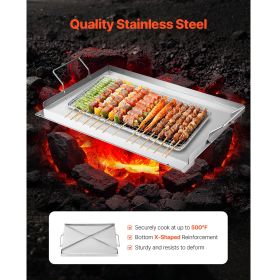 Stainless Steel Griddle, 23x16 inch Universal Flat Top Rectangular Plate, Gas Grill Griddle for BBQ Grill, Teppanyaki