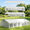 White 20x40 Ft Heavy Duty Party Tent Outdoor Gazebo Wedding Event Shelter Carport BBQ with Removable Sidewalls & Windows Waterproof Canopy