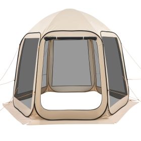 Screen House Tent, 10 x 9.2 ft, 4-8 Person Pop Up Screen Tent, Portable Screened in Canopy with Carry Bag, Netting Sides, Ground Stakes, for Garden