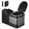 Portable Toilet, 330 lbs Load Capacity, Folding Camping Toilet for Adults, Outdoor Travel Potty with Carry Bag, Trash Bags, Suitable for Home Use
