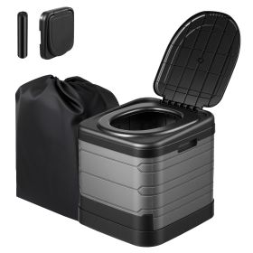 Portable Toilet, 330 lbs Load Capacity, Folding Camping Toilet for Adults, Outdoor Travel Potty with Carry Bag, Trash Bags, Suitable for Home Use
