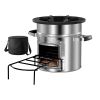 Camping Rocket Stove, Wood Burning Portable Rocket Stove with Carrying Bag for Backpacking, Stainless Steel, Single Door, Burn Wood