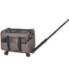 Cat Carrier with Wheels, Airline Approved Rolling Pet Carrier with Telescopic Handle and Shoulder Strap, Dog Carrier with Wheels for Pets under 22 lbs