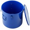 Fryer Grease Bucket, 10 Gal Oil Disposal Caddy Carbon Steel Fryer Oil Bucket with Rust-Proof Coating, Oil Transport Container with Lid, Lock Clips