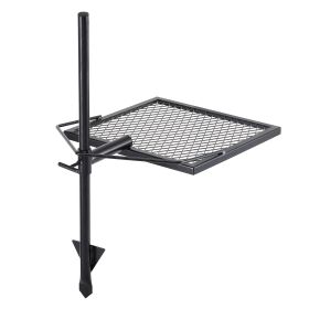 Swivel Campfire Grill, Fire Pit Grill Grate over Fire Pits, Heavy Duty Steel Grill Grates, 360° Adjustable Open Fire Outdoor Cooking Equipment
