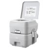 Portable Toilet for Camping, Porta Potty with Carry Bag, 5.3 Gal Waste Tank & 3.2 Gal Flush Tank, Push-Button Pressurized Flush Commode