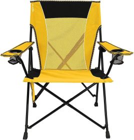 Dual Lock Portable Camping Chairs - Versatile Outdoor Folding Sports & Lawn Chair - Locks Position Izamal Yellow