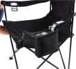 Portable Quad Camping Chair with 4-Can Cooler, Cushioned Seat & Back with Side Pockets & Cup Holder, Carry Bag Included