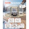 Pop up Bubble Tent, 12 x 11.1 ft Waterproof & UV-Resistant, Clear Camping Tent Shelter, Outdoor Garden Dome Igloo Tents with Windows