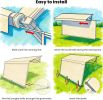 8' x 8'3" RV Sunshade Screen with Zipper - 90% UV Protection, Windproof. Ideal for camping and outdoor activities