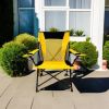 Dual Lock Portable Camping Chairs - Versatile Outdoor Folding Sports & Lawn Chair - Locks Position Izamal Yellow