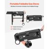 2 Burner Outdoor Propane Gas Stove, 150,000 BTU Propane LPG Gas Camping Stove, Foldable Heavy-duty Carbon Steel Outdoor Cooker