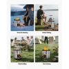 Camping Rocket Stove, Wood Burning Portable Rocket Stove with Carrying Bag for Backpacking, Stainless Steel, Single Door, Burn Wood