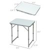 23" Portable Aluminum Camping Table with Faucet, Lightweight, Easy Clean, Adjustable Height - Folding Camp Table