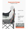 Double Camping Chair, Oversized Two Person Camp Chair with 660 lbs Heavy Duty Support, with Dual Cup Holders, Wine Glass Holders, Magazine Straps