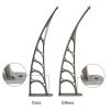 [Same Code: 52463595]HT-200 x 100 Household Application Door & Window Rain Cover Eaves Canopy Silver & Gray Bracket