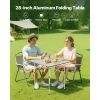 Folding Camping Table, Portable Roll Up Side Tables, Small Lightweight Aluminum Beach Table, Compact with Carry Bag, for Outdoor Cooking, Tailgating