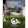 2 Burner Outdoor Propane Gas Stove, 150,000 BTU Propane LPG Gas Camping Stove, Heavy-duty Carbon Steel Outdoor Cooker