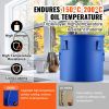 Fryer Grease Bucket, 10 Gal Oil Disposal Caddy Carbon Steel Fryer Oil Bucket with Rust-Proof Coating, Oil Transport Container with Lid, Lock Clips