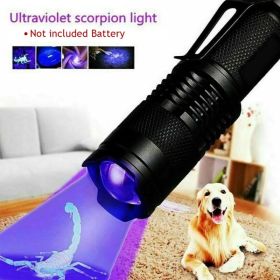 3Modes Mini Portable UV Ultra Violet LED Flashlight Purple Blacklight Torch Lamp Light (Option: 1PC)