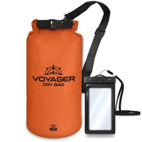 Voyager Waterproof Dry Bag for Kayaking and Water Sports (Option: Orange10 Liter)