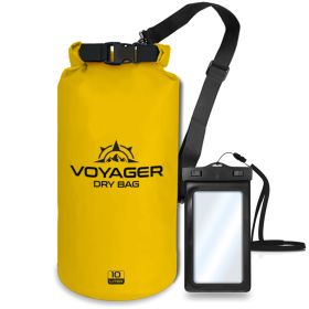 Voyager Waterproof Dry Bag for Kayaking and Water Sports (Option: Yellow10 Liter)