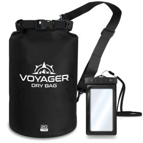 Voyager Waterproof Dry Bag for Kayaking and Water Sports (Option: Black20 Liter)