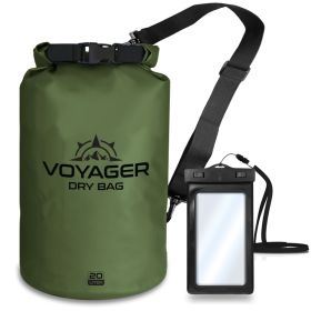 Voyager Waterproof Dry Bag for Kayaking and Water Sports (Option: Green20 Liter)