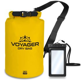 Voyager Waterproof Dry Bag for Kayaking and Water Sports (Option: Yellow20 Liter)