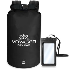 Voyager Waterproof Dry Bag for Kayaking and Water Sports (Option: Black30 Liter)