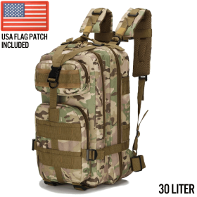 XG-MB30 - Small Tactical Backpack Survival Assault Bag 30 Liter (Option: CP Camo)