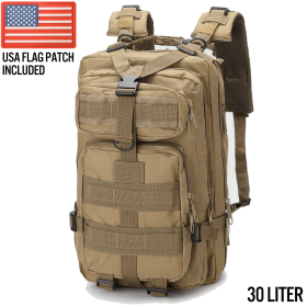 XG-MB30 - Small Tactical Backpack Survival Assault Bag 30 Liter (Option: Khaki)