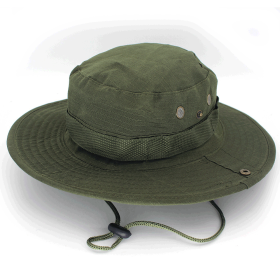 Military Wide Brim Boonie Bucket Hat (Option: Army Green)
