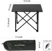 Portable Camping Table Ultralight Aluminum Camp Table Folding Compact Beach Table for Camping Hiking Backpacking Outdoor Picnic(Reinforced Frame-Small