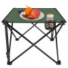 1Pc Foldable Camping Table Portable Picnic Table Lightweight Travel Desk with 2 Cup Holders Carrying Bag