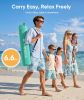 Beach Tent Sun Shelter for 5-6 Person, Pop Up Beach Canopy, UPF 30+ UV Protection, Breathable Mesh Window