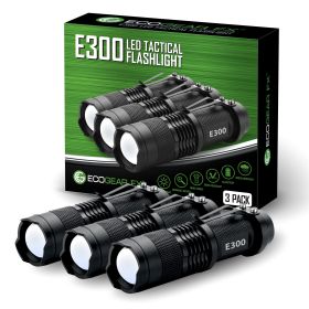 E300 EDC Tactical Flashlight (Option: 3-Pack)
