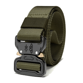 Mens Tactical Belt Riggers Style with Buckle - XG-TB1 (Option: Army Green)