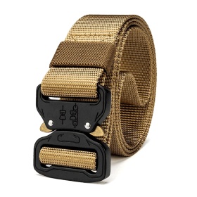 Mens Tactical Belt Riggers Style with Buckle - XG-TB1 (Option: Khaki)