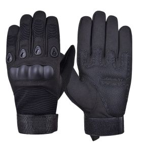 XG-TG1 Tactical Self Defense Gloves Hard Knuckle (Full Finger) (Option: BlackMedium)