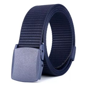 Adjustable Nylon Belt with Plastic Buckle (Option: Navy)