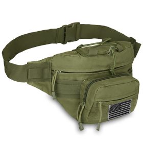 EDC Hunting Tactical Fanny Pack with USA Flag Patch (Option: Army Green)