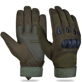 XG-TG1 Tactical Self Defense Gloves Hard Knuckle (Full Finger) (Option: Army GreenX-Large)